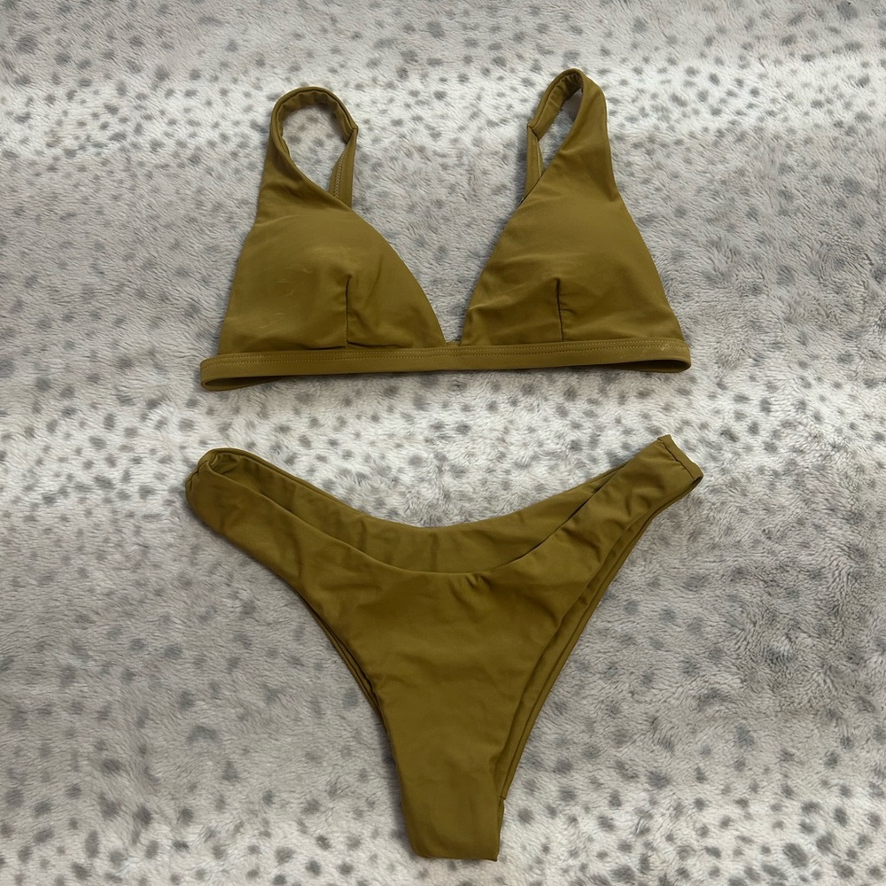 Olive Green Bikini Set
